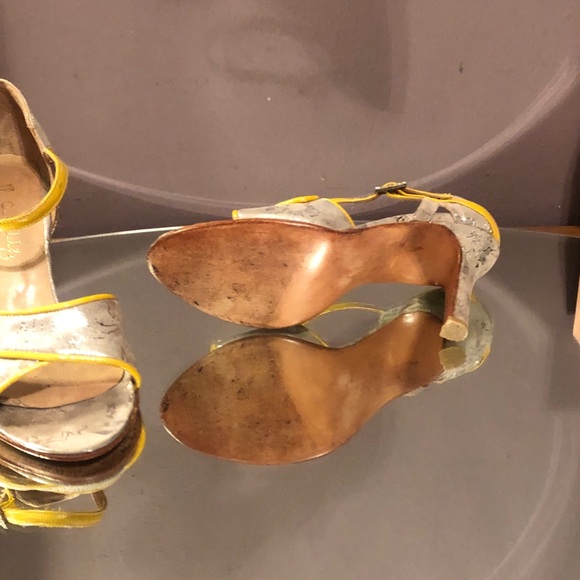 Real Tango shoes Aurora Lubiz silver yellow Hand Made in Buenos Aires 34 4 - Picture 5 of 10